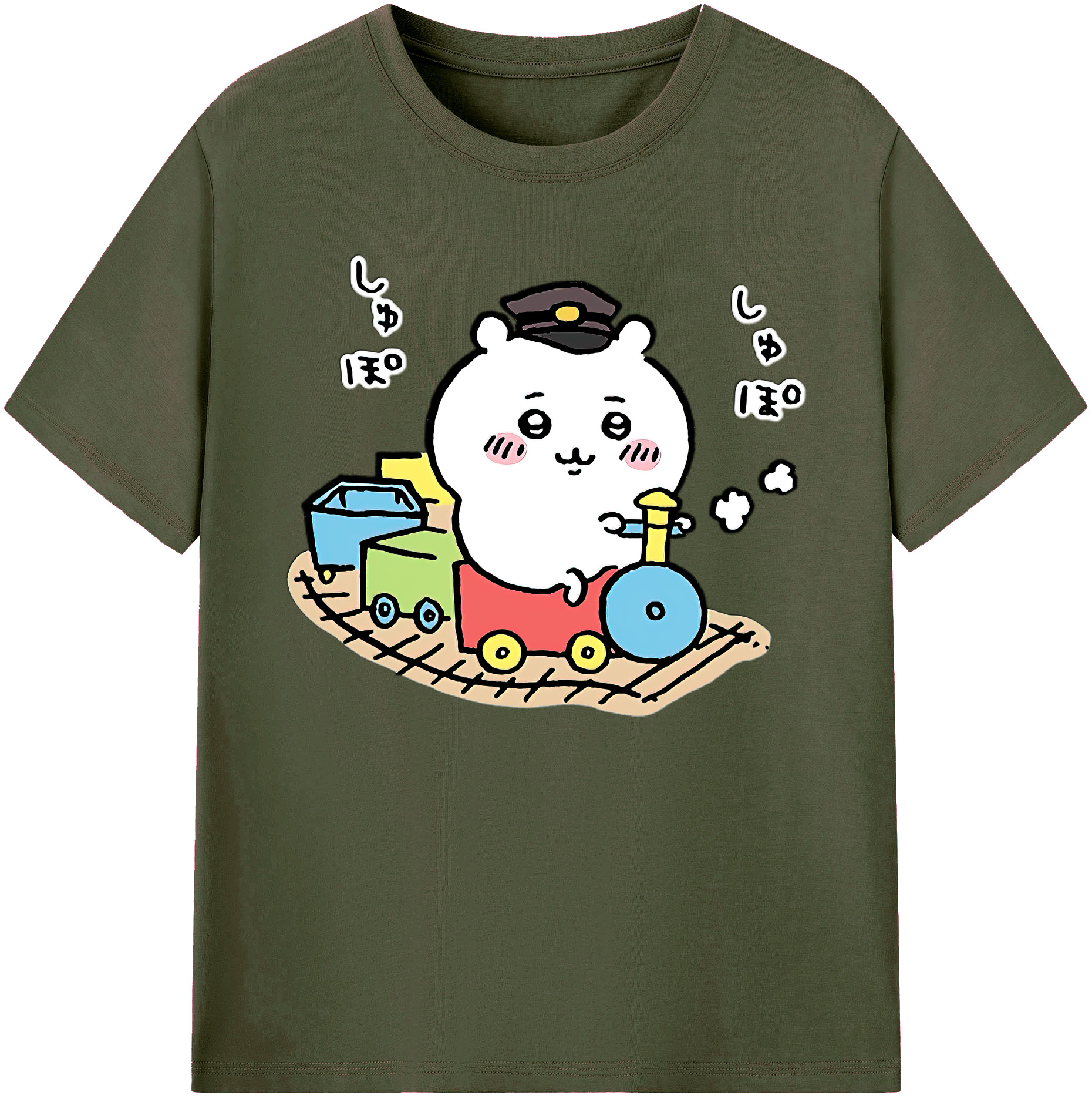 （画像用） ちいかわ ちいかわ Chii-kawa chiikawa 綿100％ メンズ半袖Tシャツ｜肌触りやわらか＆通気性